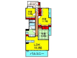 ｱﾙｽ香里園山手ﾈｸｻ-ｼﾞｭ(418)の物件間取画像